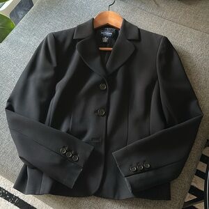 Ann Taylor Petites Black Blazer Professional Suit Jacket